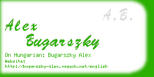 alex bugarszky business card